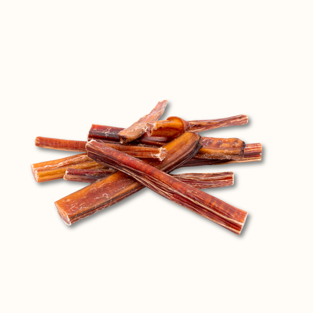 Bundle of natural 6-inch beef bully sticks for dogs – long-lasting single-ingredient chew treats