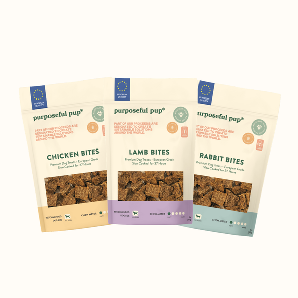 Bites Exploration Pack – Try Chicken, Rabbit & Lamb Dog Treats and Save