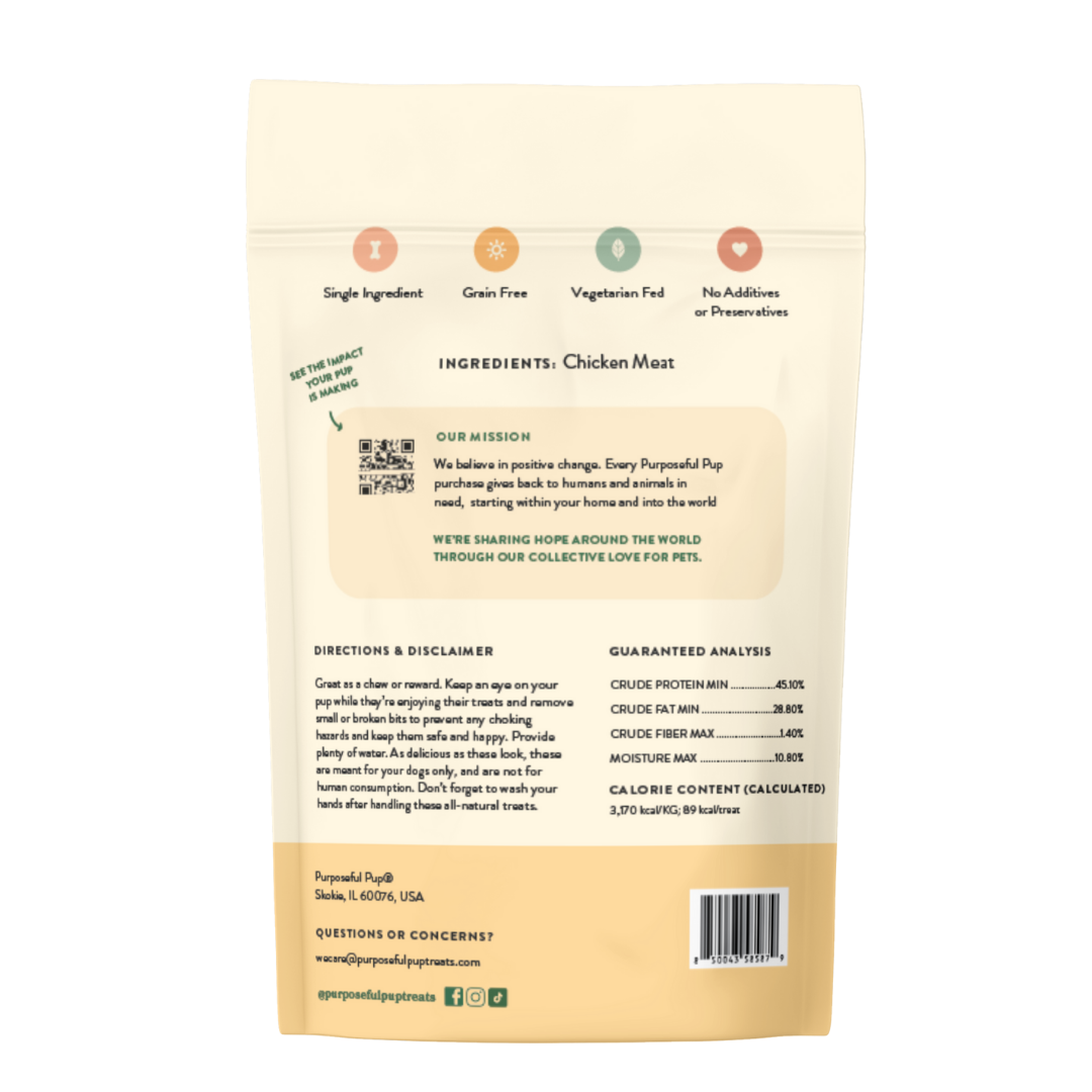 Back of Chicken Sausage 10 Pack – single ingredient chicken, grain-free, no additives