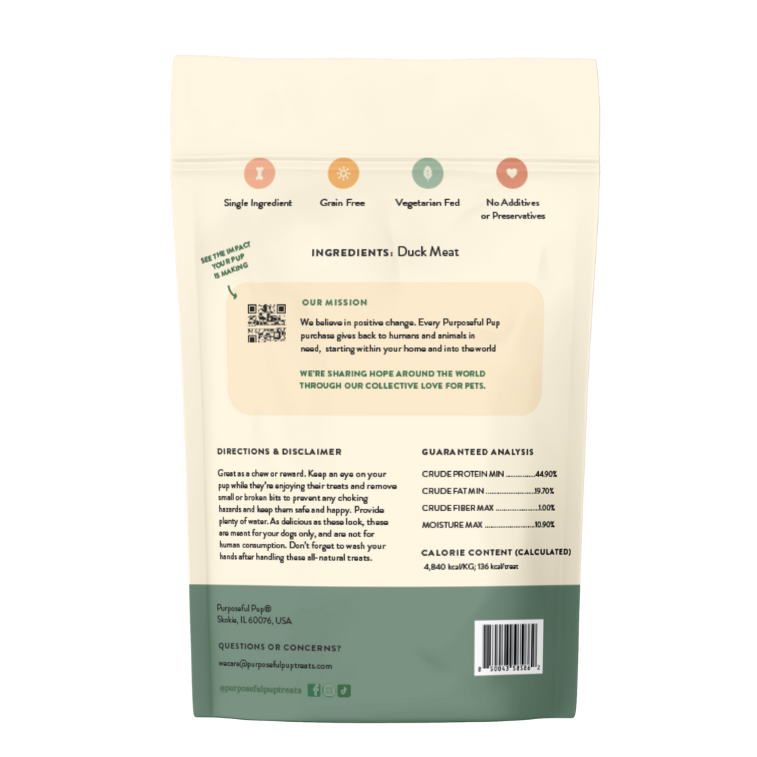 Back of Duck Sausage 10 Pack – single ingredient duck meat, grain-free, vegetarian fed, no additives