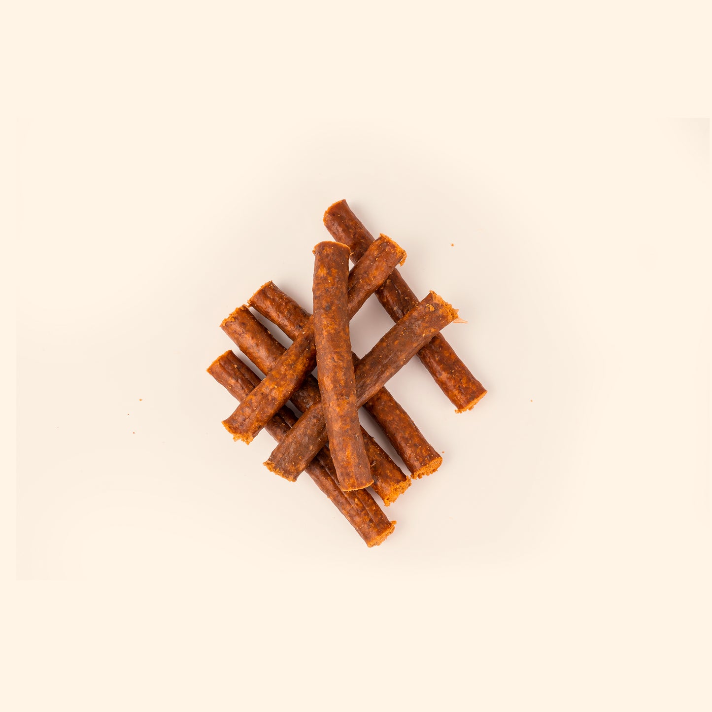 Natural beef sausage dog treats close-up – soft chews for all dog breeds | Purposeful Pup