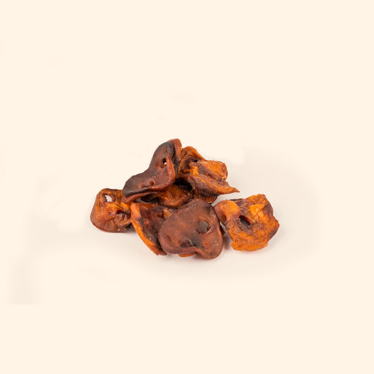 Natural pork snout dog treats – single-ingredient long-lasting pork chews for dogs